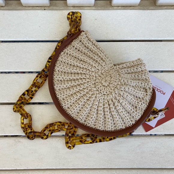 Poolside Woven Crossbody Bag Spring Summer Purse Beach - Picture 3 of 3